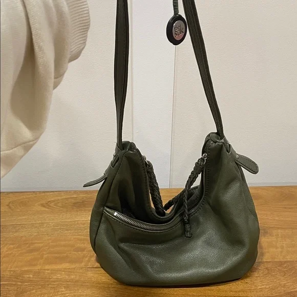 The Sak Olive Green Leather Hobo Bag - Picture 10 of 10